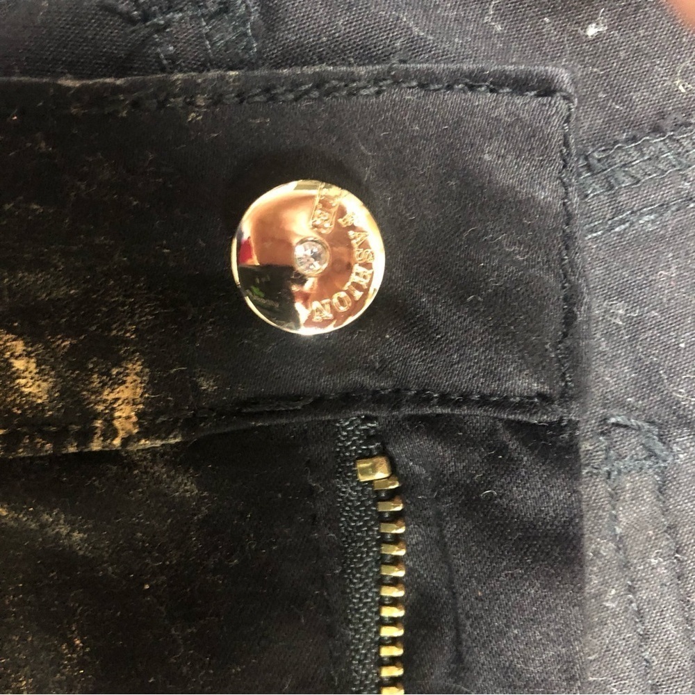 LUXE MODA (8) Black / Gold Embellished Jeans - Picture 9 of 16